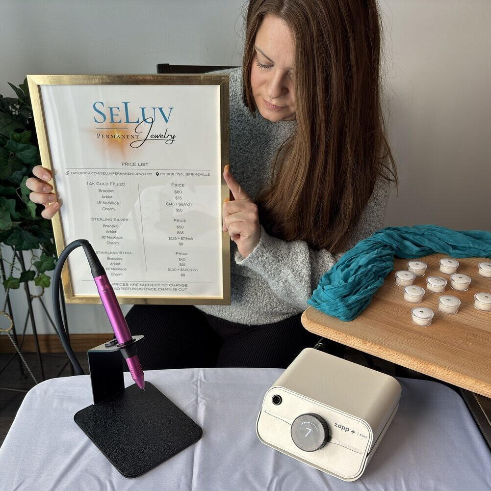 Trinity holding Seluv Permanent Jewelry price list